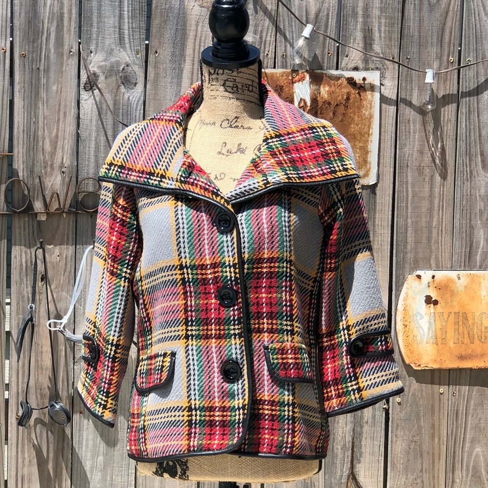 NWT FOR CYNTHIA PLAID JACKET SIZE PS